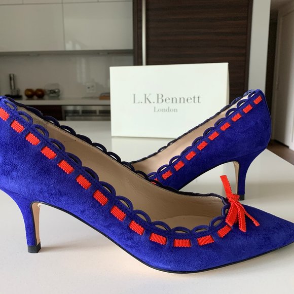 LK Bennett Suede Kitten Heel -Feminine styles with just the right amount of lift - Picture 5 of 10